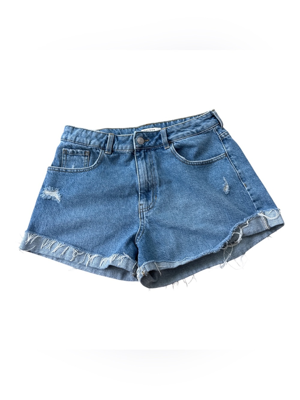Pacsun Mom Shorts Denim Jean Cotton Cuffed Comfort High Rise